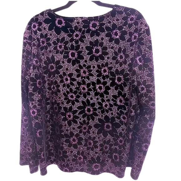 Cardigan Women's M/L Whimsygoth Dark Fairy Pink Black Y2K Beaded Bling Floral - Picture 3 of 5